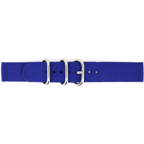 Correa de reloj 408.05.18 Textil Azul  18mm + costura azul