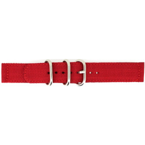 Correa de reloj 408.06.18 Textil Rojo 18mm + costura roja