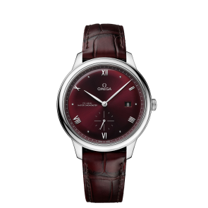 Correa de reloj Omega 032Z016838 / 43453412102001 / 43413412011001 / De Ville Cuero de cocodrilo Rojo 19mm
