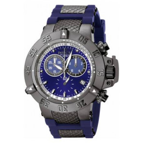 Correa de reloj Invicta 5509.01 Acero/Silicona Azul