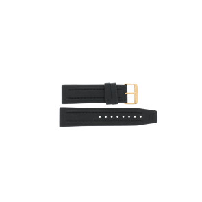 Correa de reloj Tommy Hilfiger 679301156 / 1790702 / 1156 / TH-106-1-34-0900 Caucho Negro 24mm