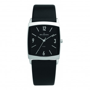 Correa de reloj Skagen 691LSLB Cuero Negro 23mm