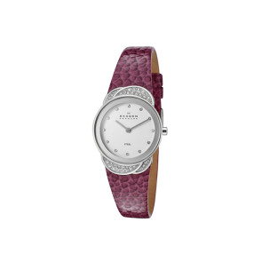 Correa de reloj Skagen 818SSLVV Cuero Rojo