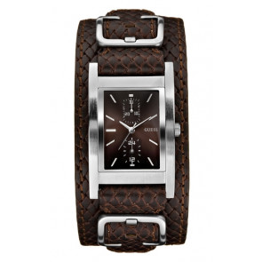 Guess correa de reloj 85553G1 Cuero Marrón 24mm + costura marrón