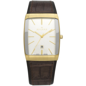 Correa de reloj Skagen 984LGLD Cuero Marrón 28mm
