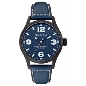 Correa de reloj Nautica A13615G Cuero Azul 22mm