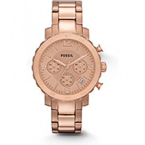 Correa de reloj Fossil AM4423 Acero inoxidable Rosado 22mm