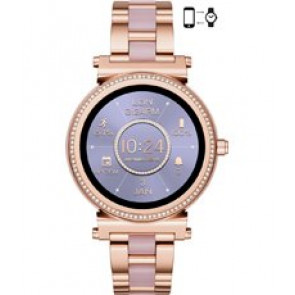Correa de reloj Michael Kors AMKT5041 Acero inoxidable Rosado 18mm