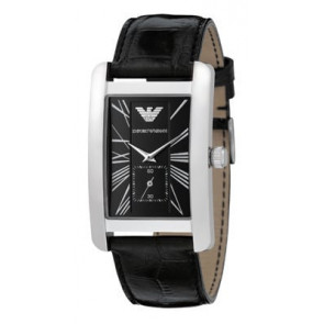 Correa de reloj Armani AR0143 Cuero Negro 22mm