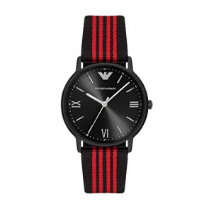 Correa de reloj Armani AR11015 Cuero/Textil Negro 22mm