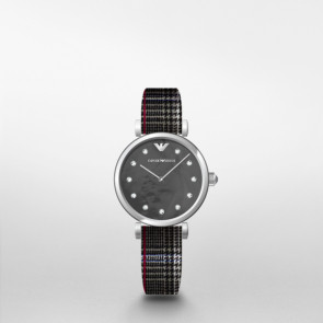 Correa de reloj Armani AR11343 Nylon/perlón Gris 12mm
