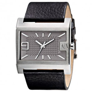 Correa de reloj Armani Exchange AX1001 Cuero Negro 34mm