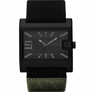 Correa de reloj Armani Exchange AX1160 Cuero/Textil Negro 34mm