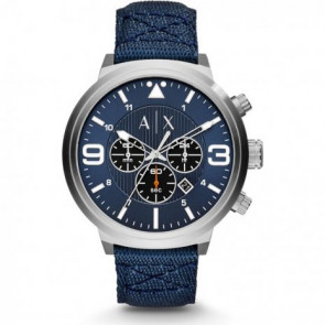 Correa de reloj Armani Exchange AX1373 Cuero/Textil Azul 22mm