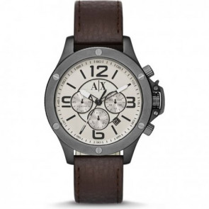 Correa de reloj Armani Exchange AX1519 Cuero Marrón 22mm