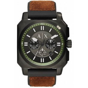 Correa de reloj Armani Exchange AX1652 Cuero/Plástico Marrón 26mm