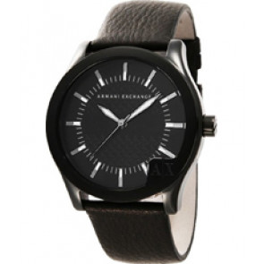 Correa de reloj Armani Exchange AX2049 Cuero Negro 22mm