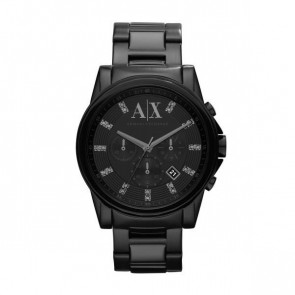Correa de reloj Armani Exchange AX2093 Acero inoxidable Negro 22mm