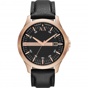 Correa de reloj Armani Exchange AX2129 Cuero Negro 22mm