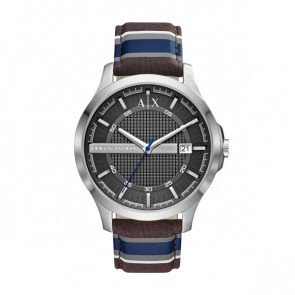 Correa de reloj Armani Exchange AX2196 Cuero/Textil Marrón 22mm