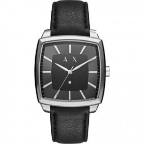 Correa de reloj Armani Exchange AX2362 Cuero Negro 22mm