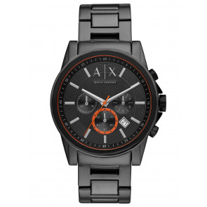 Correa de reloj Armani Exchange AX2514 Acero inoxidable Negro 22mm