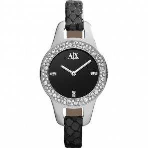 Correa de reloj Armani Exchange AX4132 Cuero Negro 8mm