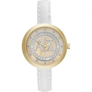 Correa de reloj Armani Exchange AX4227 Cuero Blanco 12mm