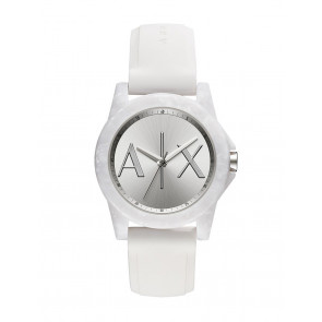Correa de reloj Armani Exchange AX4339 Silicona Blanco 18mm