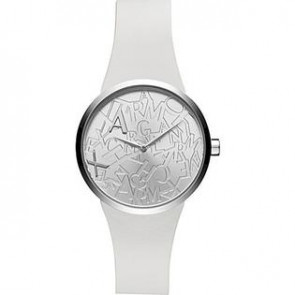 Correa de reloj Armani Exchange AX4505 Cuero Blanco 22mm