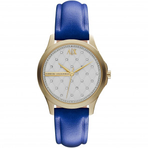 Correa de reloj Armani Exchange AX5225 Cuero Azul 18mm