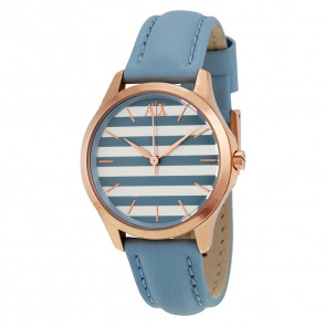 Correa de reloj Armani Exchange AX5238 Cuero Azul claro 18mm