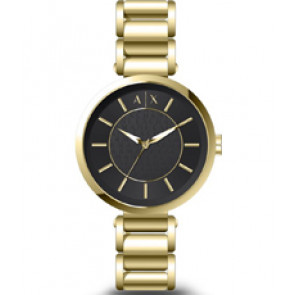 Correa de reloj Armani Exchange AX5321 Acero inoxidable Chapado en oro
