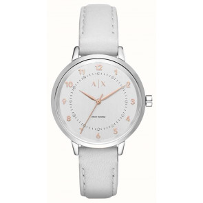 Correa de reloj AX5371 Cuero Blanco 16mm