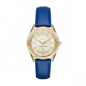 Correa de reloj Armani Exchange AX5435 Cuero Azul 18mm