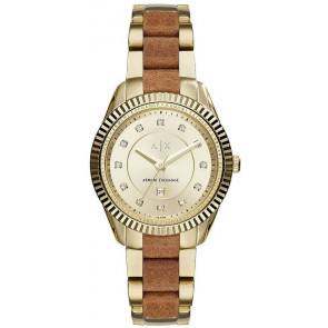 Correa de reloj Armani Exchange AX5439 Acero Chapado en oro 18mm