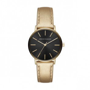 Correa de reloj Armani Exchange AX5546 Cuero Chapado en oro 18mm