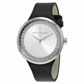 Correa de reloj Armani Exchange AX6011 Cuero Negro 22mm