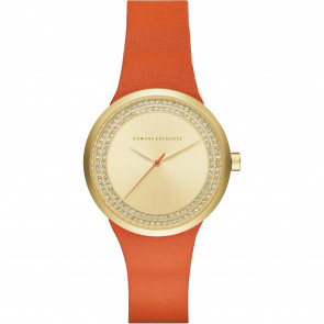 Correa de reloj Armani Exchange AX6012 Cuero Naranja 16mm