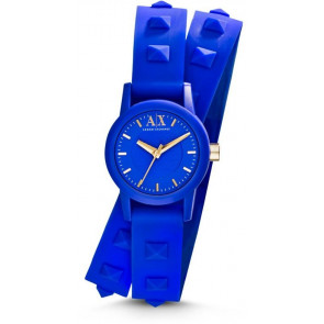 Correa de reloj Armani Exchange AX6024 Cuero Azul 12mm