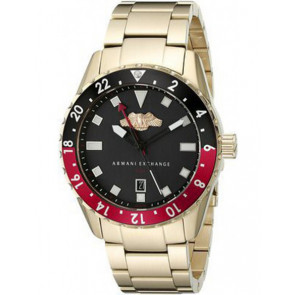 Correa de reloj Armani Exchange AX7007 Gold Acero Chapado en oro 22mm