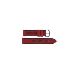 Correa de reloj Armani Exchange AXT1005 Caucho Rojo 22mm