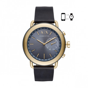Correa de reloj Armani Exchange AXT1023 Cuero Azul 22mm