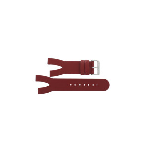 Correa de reloj Davis 1404 Cuero Rojo 10mm