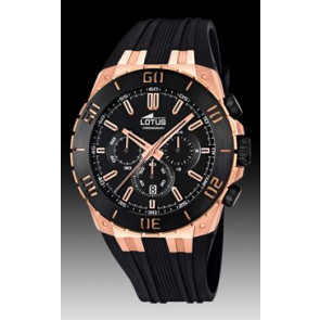 Correa de reloj Lotus 15804-1 / 15805-3 / 15801-1 Caucho Negro 31mm
