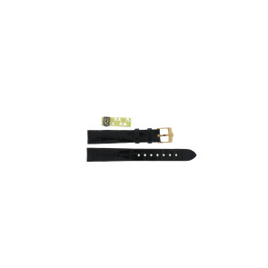 Correa de reloj Tag Heuer BC0864 / WV1440 Cuero de cocodrilo Negro 14mm