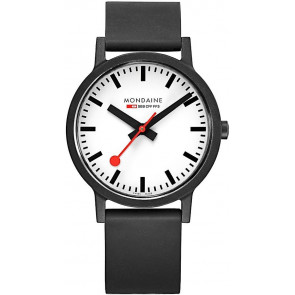 Correa de reloj Mondaine MS1.41110.RB / BM20192 Caucho Negro 16mm