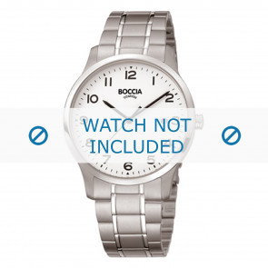 Boccia correa de reloj 3595-01 Titanio Plateado 20mm