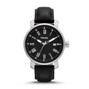 Correa de reloj Fossil BQ1015 Cuero Negro 20mm