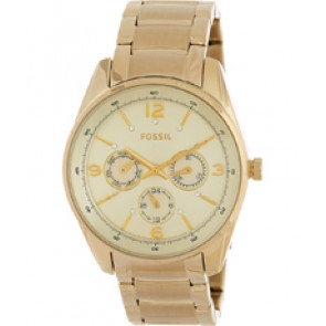Correa de reloj Fossil BQ1071 Acero inoxidable Chapado en oro 20mm